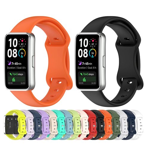 MOTONG Compatible with Huawei Band 10 Replacement Strap - Repalcement Silicone Wrist Watch Strap Compatible with Huawei Band 10/9/8(Black)
