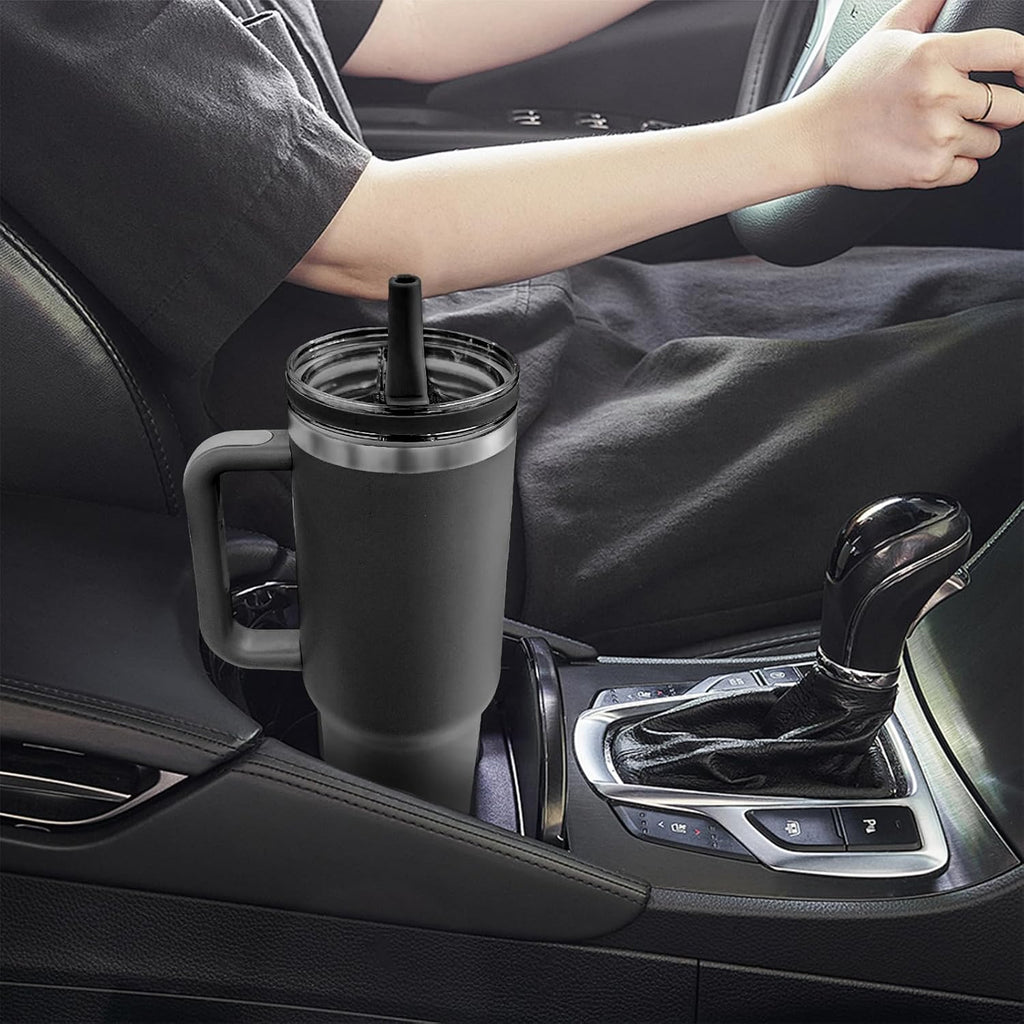Stanley Replacement Lid - Leakproof Flip Straw Lid for 40 oz & 64 oz Tumblers | Black, 1-Pack