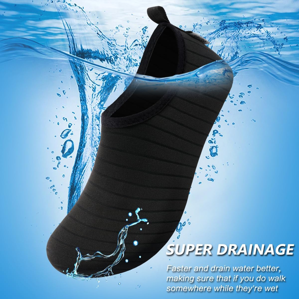 VIFUUR Aqua Yoga Shoes - Barefoot Quick-Dry Water Sports Slip-On for Men & Women