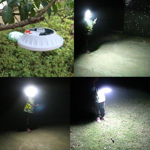 [120 LED 4500mah] Solar Camping Lights Rechargeable Portable Lantern Tent Lamp 5 Mode USB Remote Control Hanging Waterproof for Home Indoor Outdoor Emergency Courtyard 3 Pack