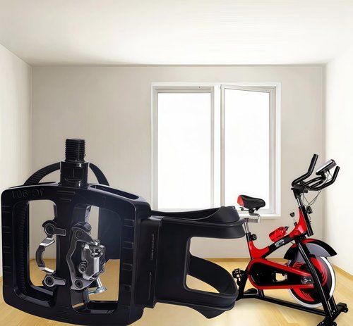 YBEKI Professional SPD/Toe Clip Spin Bike Pedals and Straps for Indoor Exercise Cycling & Peloton/Schwinn/Sunny/Bikes Compatible, 9/16" Axle with Sealed Bearings + 12-Month Warranty