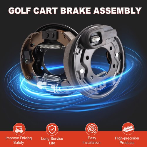 DWLDMLWC Rear Brake Assembly Kit for Club Car Golf Cart - Fits Precedent/DS (1995-Up) & Tempo (2018-Up), Driver & Passenger Side, Replaces OEM# 101823301,103380202