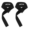 AKTV8 23” Lifting Straps with 4mm Neoprene Padding – Black, Padded Wrist Straps for Deadlifts