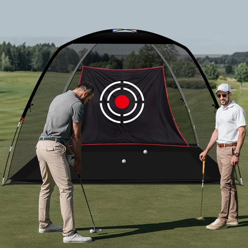 Doubleriver Golf Target Cloth 7.9x5x4.3FT - Heavy Duty Impact Screen for Golf Cage Nets Indoor/Outdoor Practice Hitting Training Aid with S-Hooks