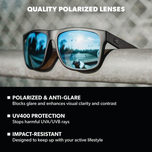 Knockaround Polarized Sunglasses - Torrey Pines Style with UV400 Protection for Men & Women