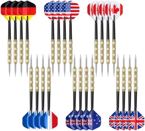 Accmor Steel Tip Darts - 18 Grams Professional Metal Darts Set for Dartboard | Precision Performance
