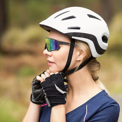 Cycling Glasses, TR90 Unbreakable Frame Polarized Anti-UV400 Sports Sunglasses HB511 Bn-REVO Gold
