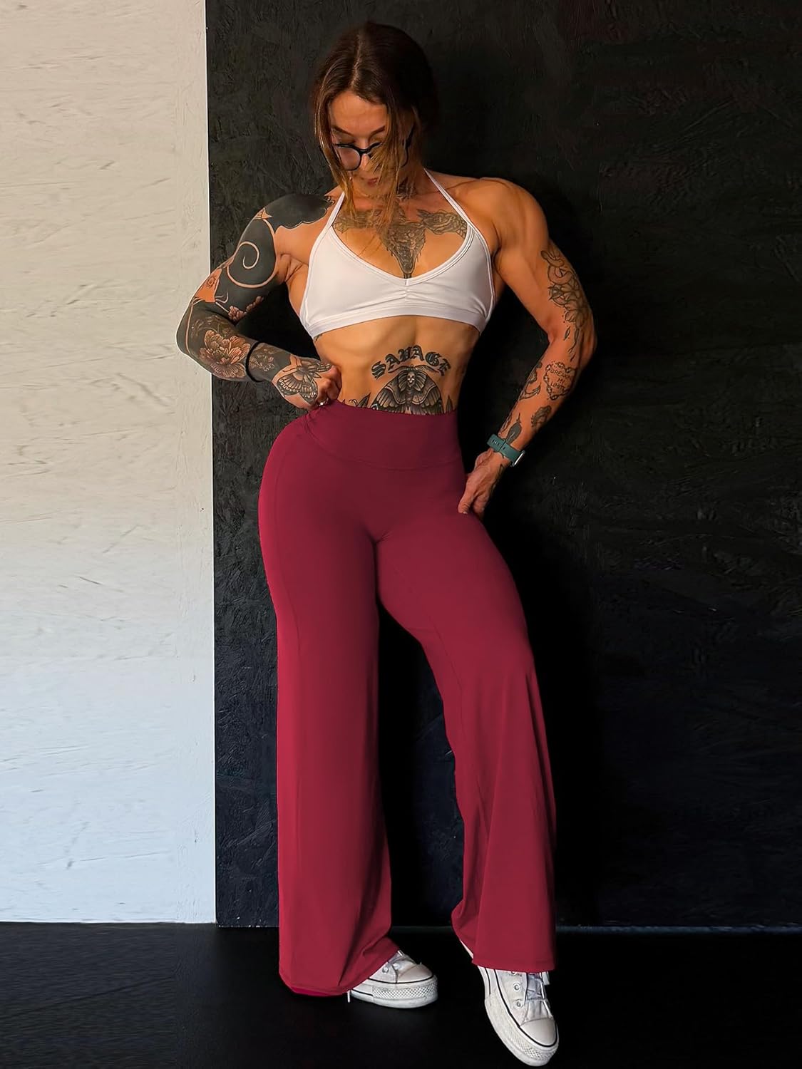 YEOREO High Waist Workout Leggings - No Front Seam, Buttery Soft Yoga Pants | 29"/31.5"/33"/35" Sizes
