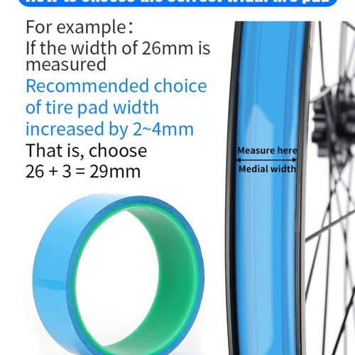 Phidinova Tubeless Bicycle Wheel Rim Tape 700C Advanced, Bike Rim Tape Blue Roll for Anti Puncture Vacuum Tubeless Tire Pad MTB/Road Rim Wheel Strip Tape Length 10m Width 29mm