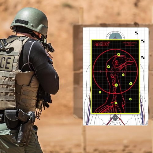 Fluorescent Splatter Turkey Targets - Highly Visible Shotgun Practice Stickers | 9.5x14.5 Inches (10/25/50 Pcs)