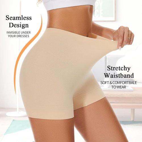 FRESBEIT Slip Shorts for Women - Anti-Chafing Boyshorts Smooth Shapewear | Comfortable Fit