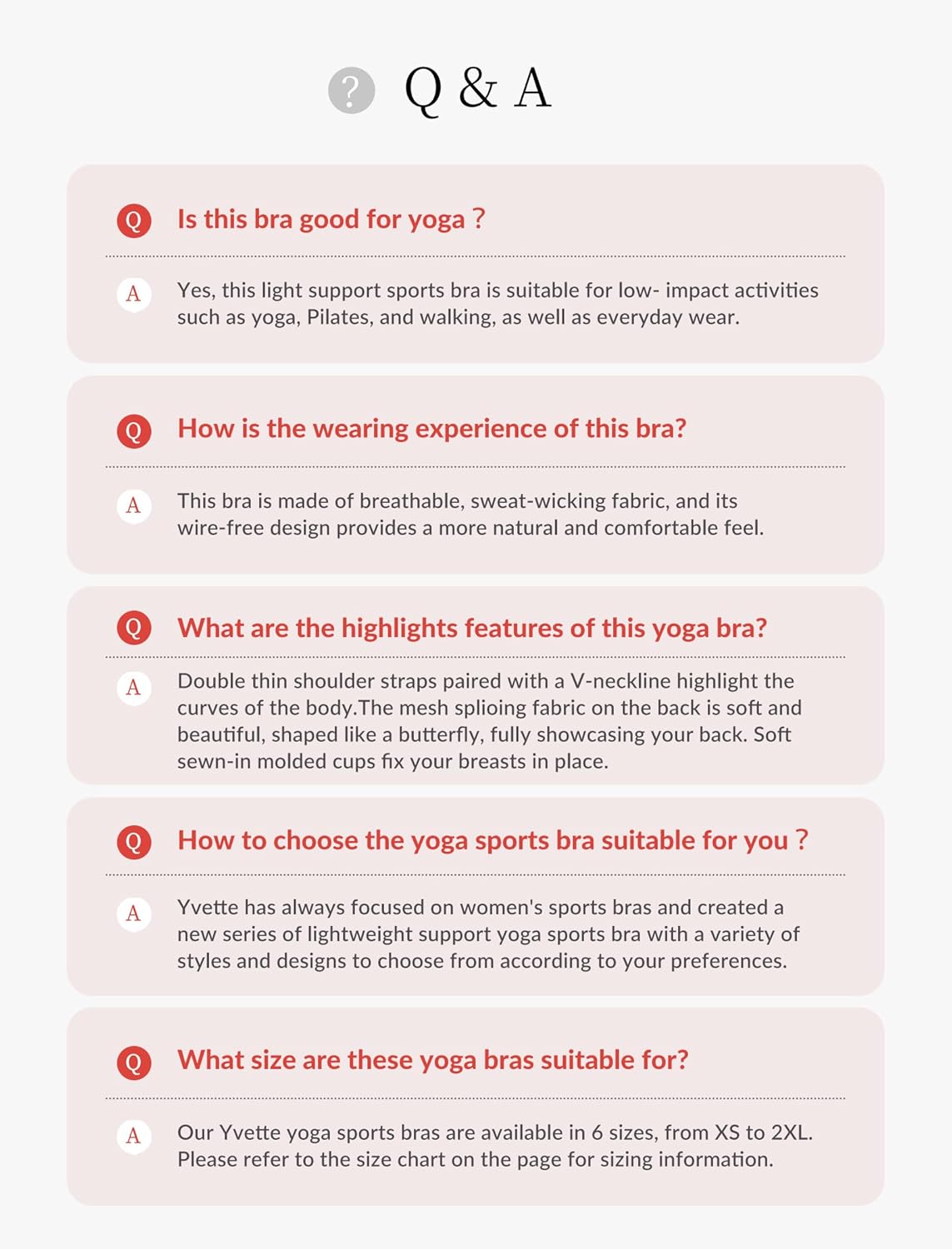 Yvette Yoga Bras - Light Support Spaghetti Strap Design for Yoga, Pilates & Daily Wear