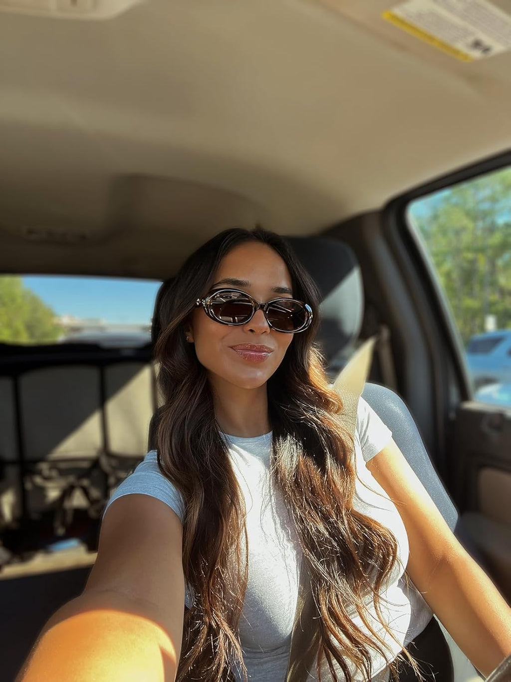SOJOS Polarized Retro Oval Sunglasses - 90s Vintage Style with UV400 Protection | Unisex Tiny Frames