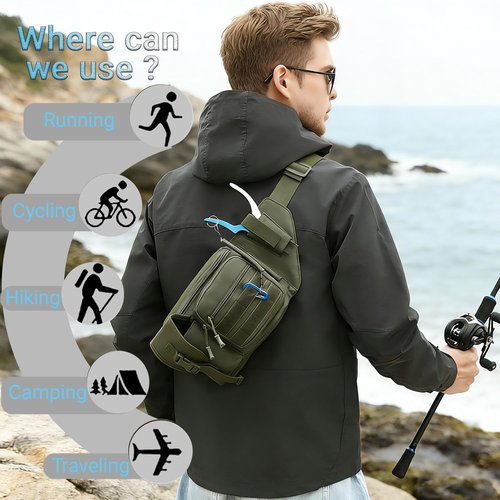 Tactical Fanny Pack，Military Waist Bag Hip Belt Bumbag Utility Bags for Fishing Hiking Hunting with Mesh Water Bottle Holder Pouch (Black)