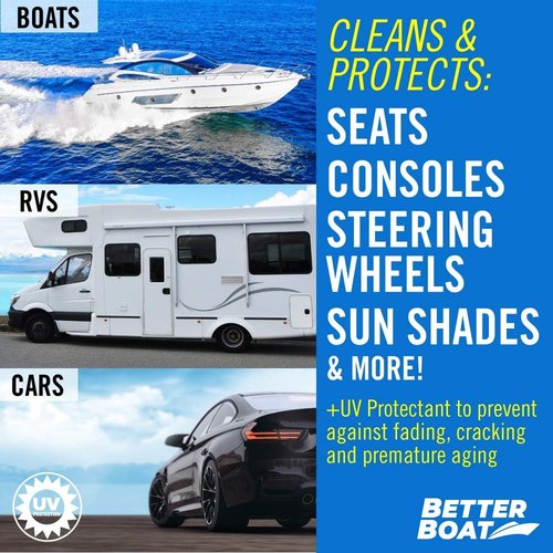 Boat Cleaner Wipes - UV Protection Marine Vinyl Cleaner for Seats, Leather, Dashboard & Interior