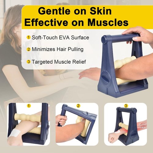 Forearm Massager by [Brand Name] - Foam Arm & Hand Roller with 3 Pressure Levels | Ideal for Carpal Tunnel & Tennis Elbow Relief