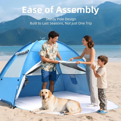 Beach Tent by [Brand Name] | Sun Shelter for 4-5 People - UPF 50+ UV Protection, Waterproof & Lightweight