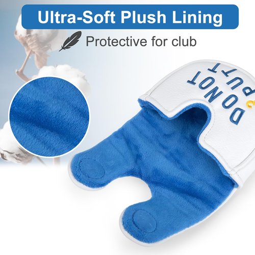 Golf Mallet Putter, DO NOT 3PUTT Magnetic Closure Premium Leather Golf Club Head Covers Fits for Golf OZ1 MEZZ 1 MEZZ1 MAX Putter
