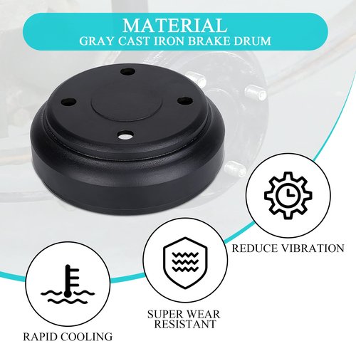 Golf Cart Brake Drum Fit for Golf Cart Club Car DS (1995-up) & Precedent (2004-up), Brake Hub Replacement Part 1017911-01 1018232-01