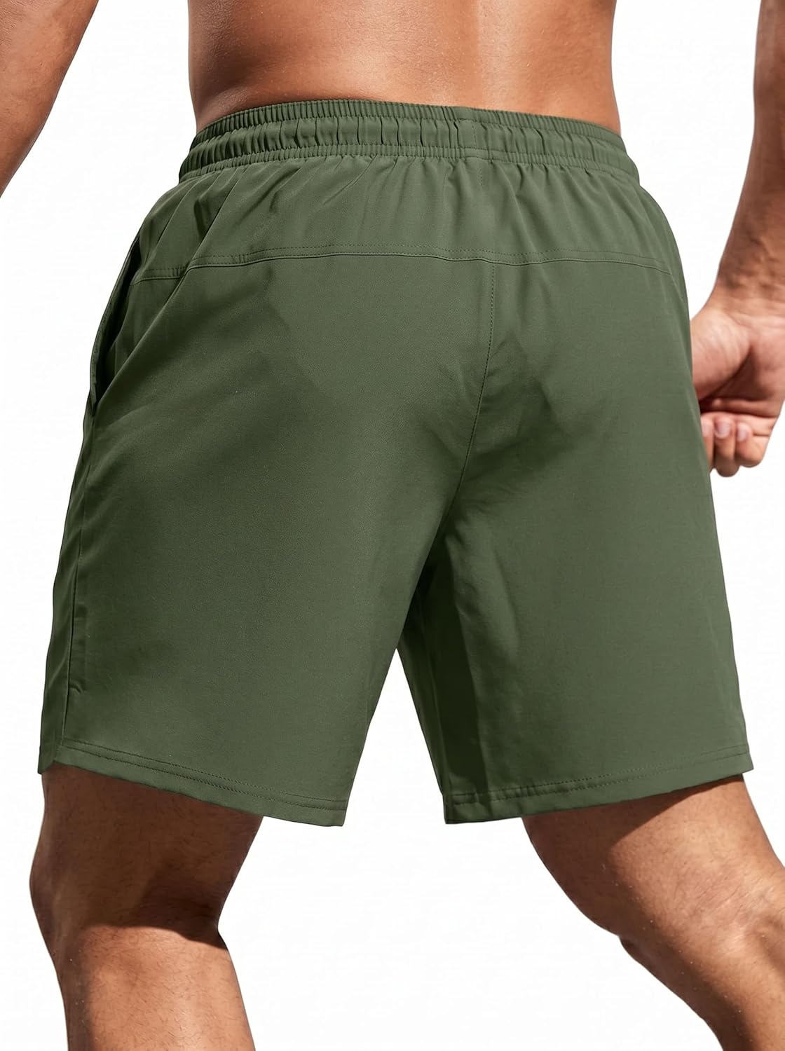 Sailwind Men's Athletic Running Shorts - Quick Dry Lightweight Workout Shorts with Zipper Pockets | 7" Length