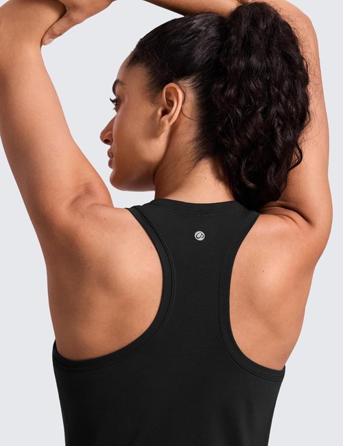 CRZ YOGA Seamless Racerback Tank Top - Breathable Sleeveless Gym Shirt for Women | Ideal for Running & Workouts