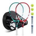 Tennis Racket for Kids 23'' Kid's Tennis Racquet Set of 2-2 Chird Tennis Rackets with 3 Balls,2 Grips,2 Vibration Dampers(Red and Green)
