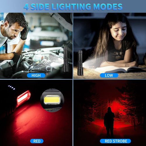 BEFAMALI Rechargeable Flashlights High Lumens, 99000 LM Super Bright Flashlight with 7 Modes, Adjustable Powerful Flash Light with COB Light, Waterproof Handheld Flashlight for Home Camping Hunting