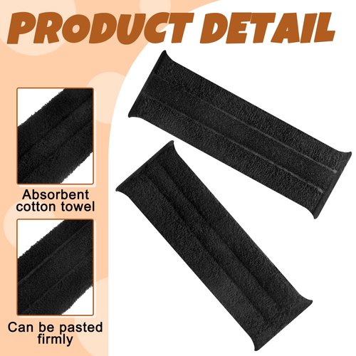Bonuci 4 Pcs Sports Goalie Sweat Bands Bike Helmet Sweatband Hard Hat Sweatband Helmet Band, Black