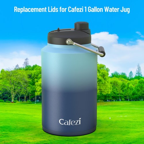Replacement Lid for 1 Gallon Water Jug, Replacement Lid for Cafezi 128 oz Water Bottle (Black)