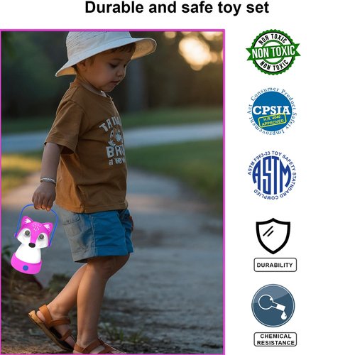 Kids Camping Essentials – LED Kids Lantern and Rechargeable Kids Headlamp Set | Multiple Purposes Kids Nightlight/Flashlight Toys –Holiday, Halloween N Birthday Gifts for Toddlers and Kids (Pink)