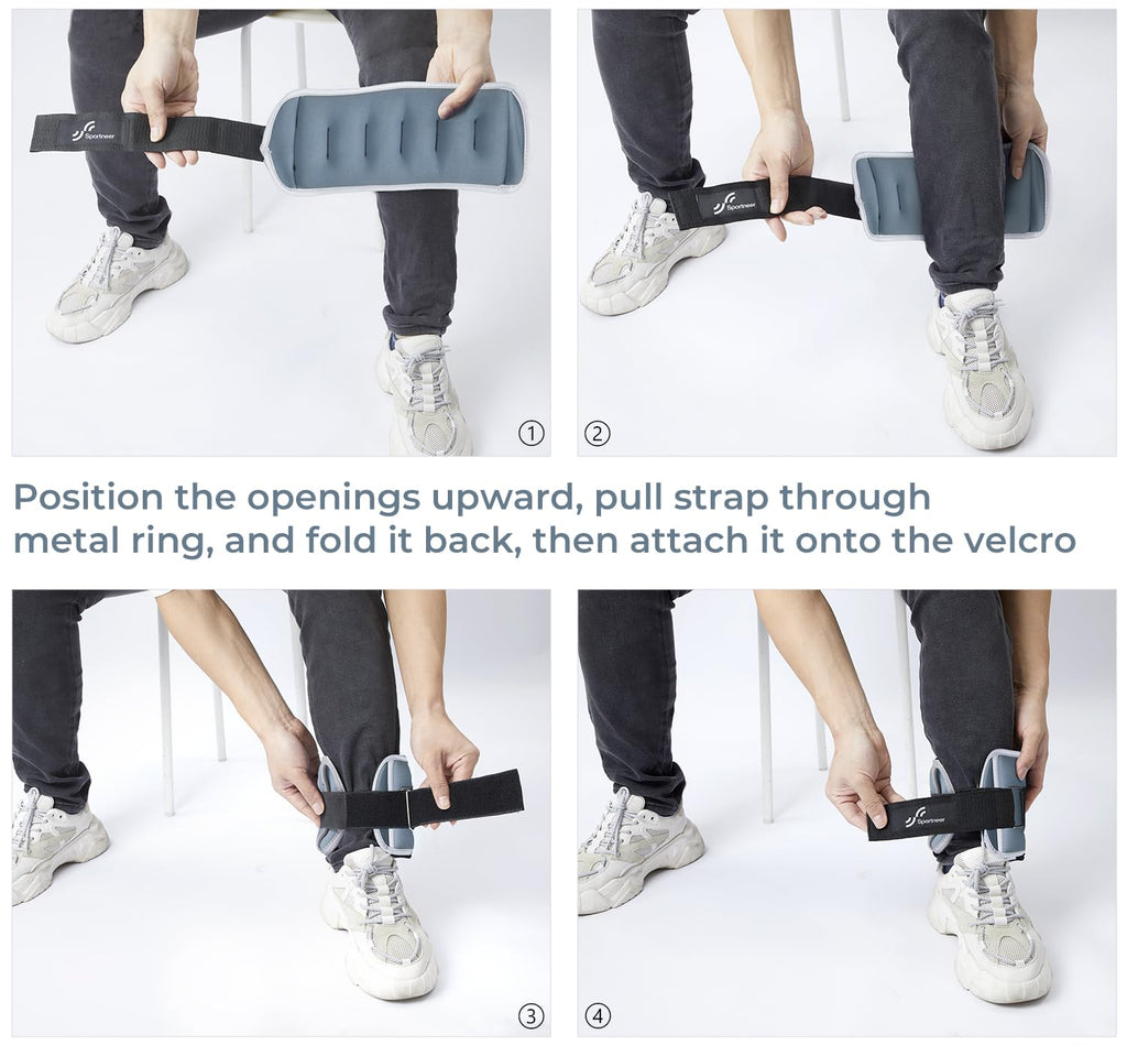 Sportneer Ankle Weights Wrist Weights -0.5 1 2 3 4 5 Lbs Pair for Men Women Kids Strength Training Wrist and Ankle Weights Set Comfortable and Soft Perfect for Dancing Running Walking Fitness Workout