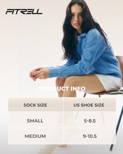 FITRELL Ruffle Socks - 6 Pairs of Soft, Breathable, Cute Lettuce Ankle Crew Socks for Women