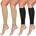 Calf Compression Sleeves 4 Pairs - Shin Support for Men Women Youth