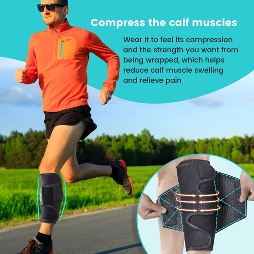 Calf Brace Leg Compression Sleeves for Men & Women, Shin Splints for Calf Muscle Wrap, Diamond-shaped Elastic Band for Pressure, fit Swelling, Varicose Vein Pain Relief, Running, Fitness (L/XL-2 pcs)