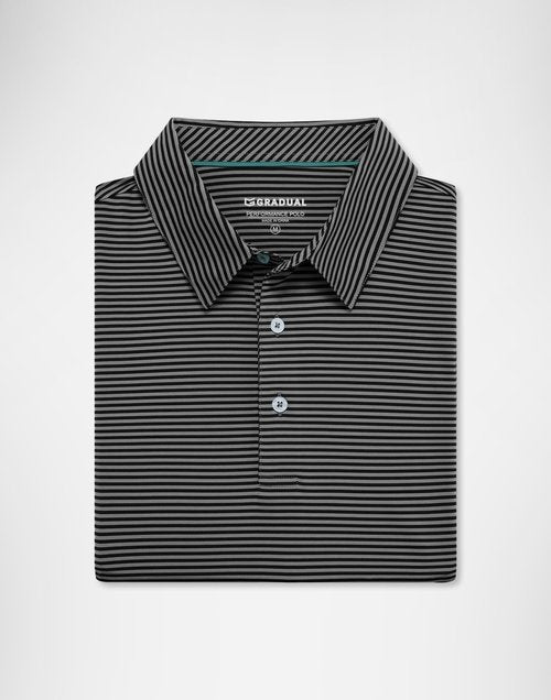G Gradual Men's Golf Shirt - Moisture-Wicking Dry Fit Performance Polo | Short Sleeve Striped Design