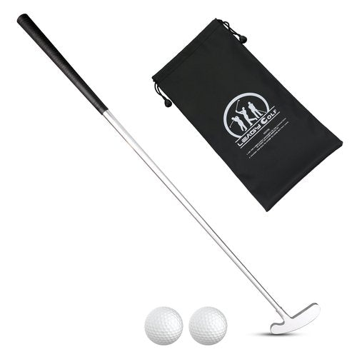 LEAGY 4-Section Portable Two-Way Putter - Left & Right Hand, 2 Golf Balls, 1Pack Golf Bag
