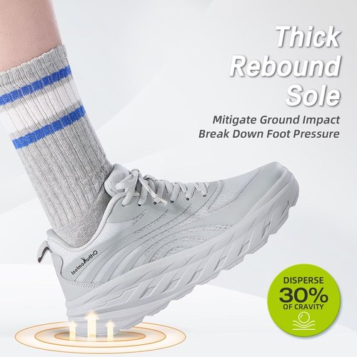 Women's Orthopedic Diabetic Wide Tennis Shoes: Comfortable Plantar Fasciitis Arch Support Orthotic Flat Feet Walking Shoes, Casual Neuropathy Outdoor Cycling Sports Tennis Sneakers Gray Size 10