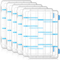 Wonderjune 6 Pack 3600 Tackle Boxes Fishing Tackle Trays with Removable Dividers Waterproof Plastic Fishing Lure Clear Organizer Box Storage Trays for Bait Lure Parts Bead Small Tools