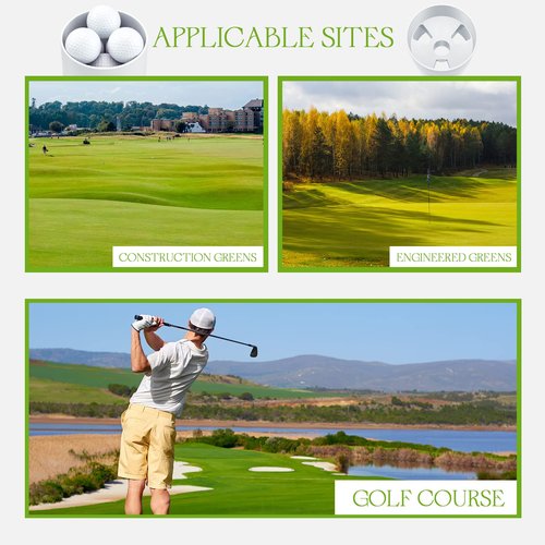 Leitee Golf Hole Cup Practice Putting Green Hole ABS Plastic Golf Putting Cup for Outdoor Backyard(9 Pcs,4 Inch)