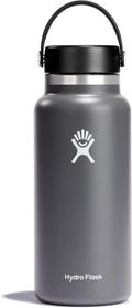 Hydro Flask Water Bottle - Insulated Stainless Steel - 32 Oz Wide Mouth Flex Lid, Leakproof & Refillable