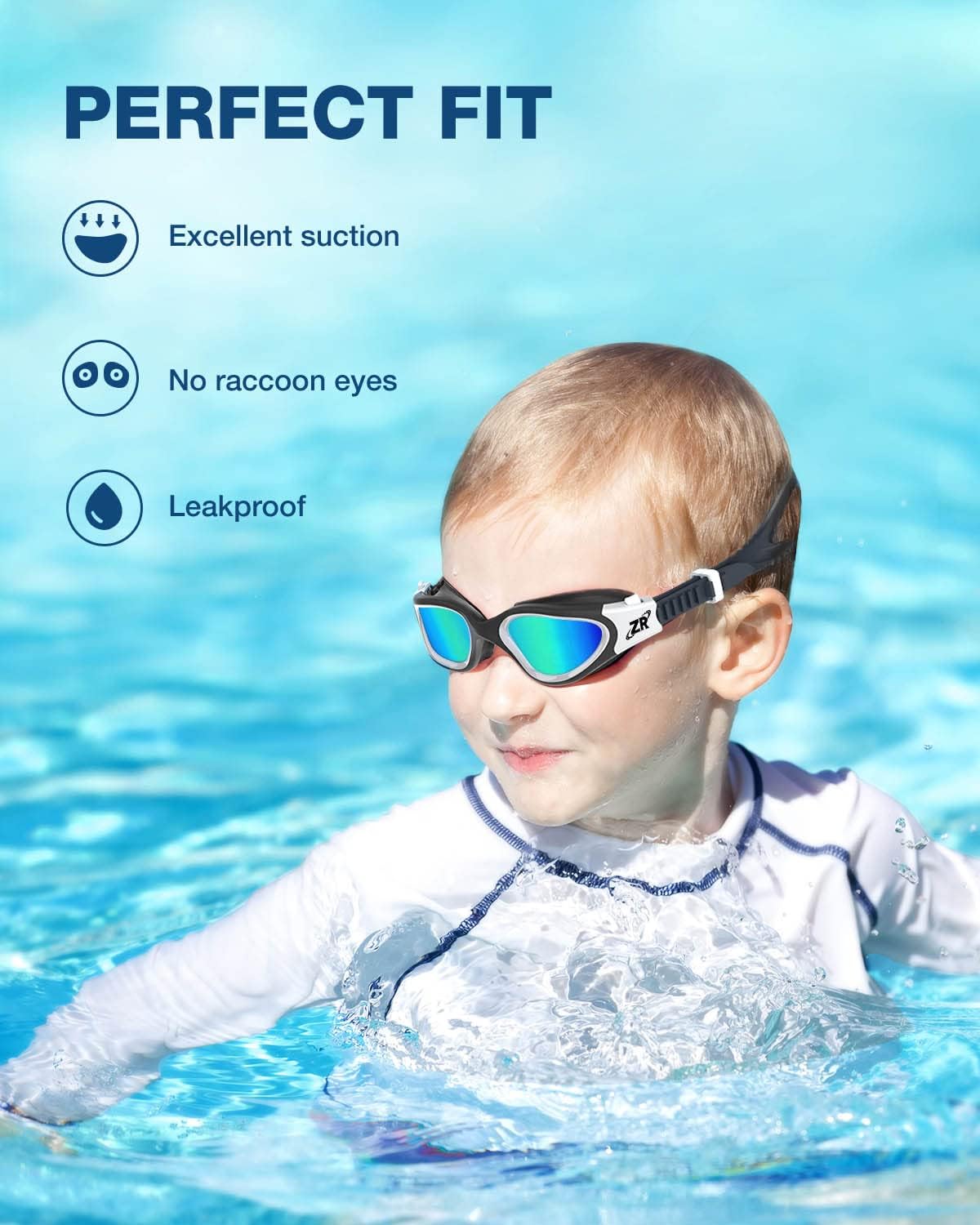 ZIONOR Kids Swim Goggles - G1 MINI UV Protection & Anti-Fog | Ideal for Ages 6-14