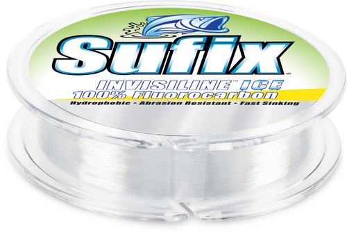 Sufix InvisiLine Ice Fluorocarbon Fishing Line, Virtually Invisible, Low-Stretch Ice Fishing Line for Superior Sensitivity and Cold-Weather Durability, 8 LB, Clear