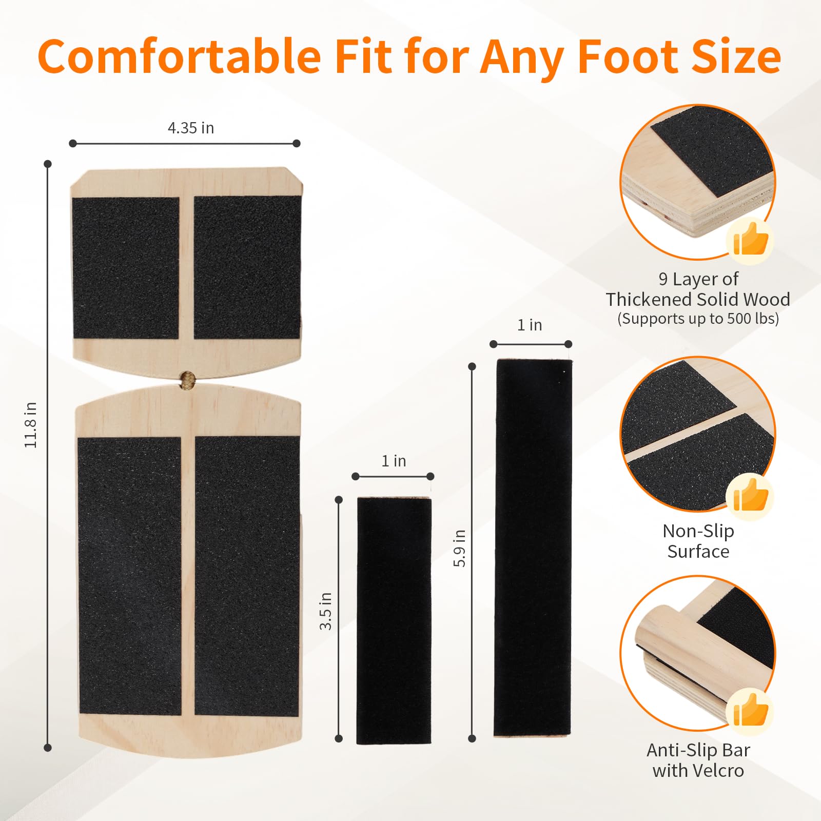 Nuaoi Ankle Balance Board Foot Trainer - 2 x Single Leg Balance Board Ankle Exerciser Strengthener with 6 Balance Bars & 5 Resistance Bands for Balance Training Sprained Ankles Plantar Fasciitis