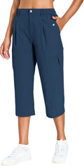 Skiennix Women's Cargo Capris - Lightweight Quick-Dry Hiking Pants | Water-Resistant Summer Travel with 6 Pockets
