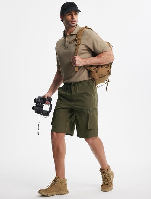 Libin Men's Cargo Shorts - Lightweight Quick-Dry Hiking Shorts for Outdoor Comfort | Breathable Design