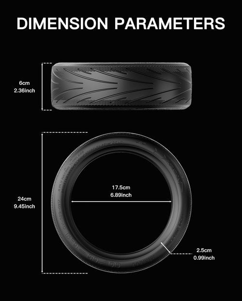 10 Inch Scooter Tire Tubeless Outer Tyre Compatible with Ninebot by Segway Max G2 G65 KickScooter, 60/65-6.9 Non-Slip Self-healing Max G2 Scooter Rear Tire Original Accessories