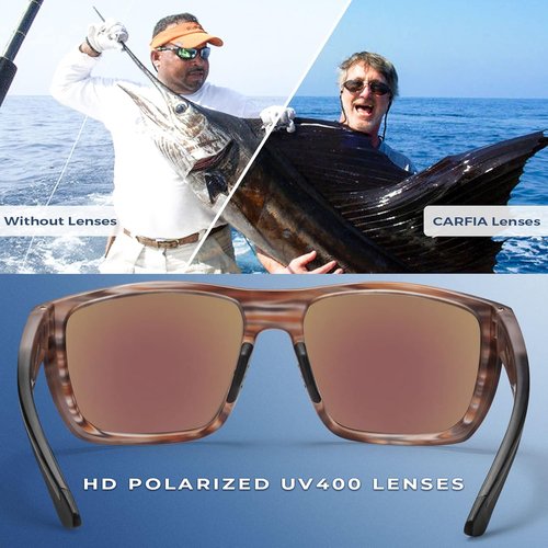 CARFIA Polarized Sport Cycling Sunglasses - Ideal for Men | Driving, Fishing, Hiking, Boating