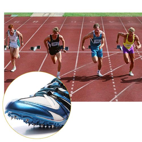 AUGSUN 110 Pieces 3/8 Inch Stainless Steel Track and Cross Country Spikes with Spike Wrench