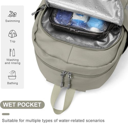 Coofay Gym Backpack - Waterproof Travel Bag with Shoe Compartment | Lightweight Sports Backpack for Women