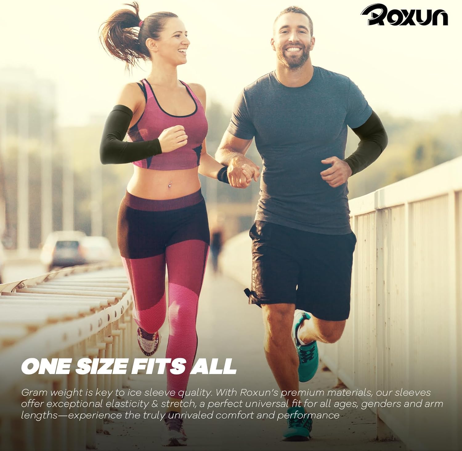ROXUN Arm Sleeves - Cooling UV Sun Protection Compression Gear for Men & Women
